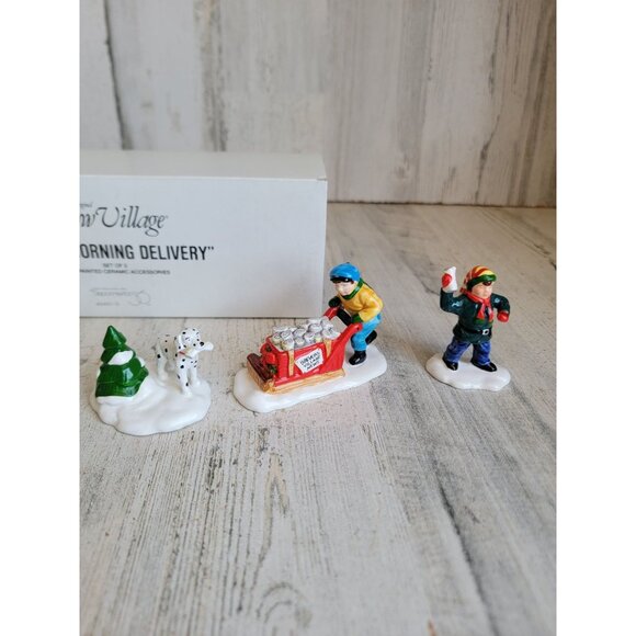 Dept 56 54313 Early Morning Delivery Snow village accessory Xmas - Picture 1 of 8